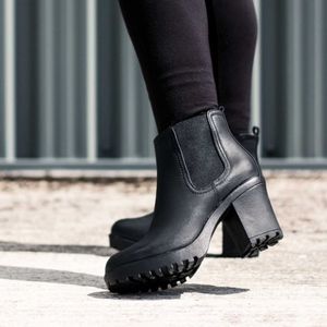 Zara Platform Leather Ankle Boots